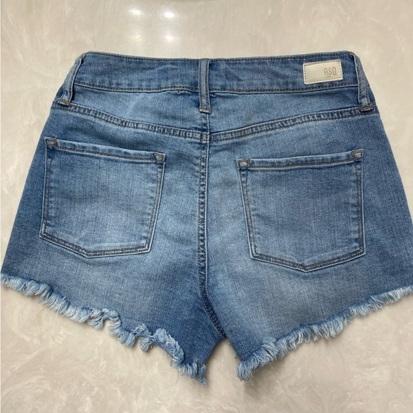 RSQ High Rise Jean Shorts Button Fly Size 1 - Picture 2 of 14